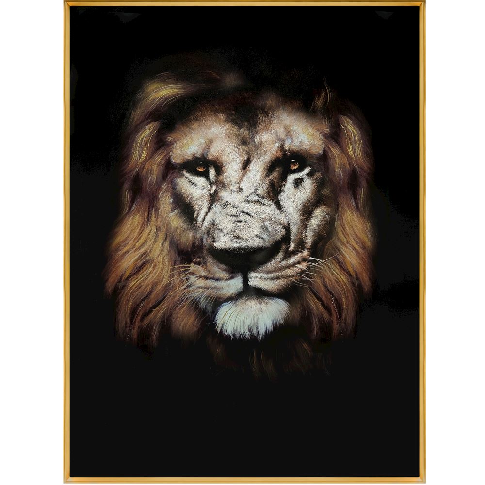 Fern Cottage Framed Picture - Lion **CLICK & COLLECT ONLY**