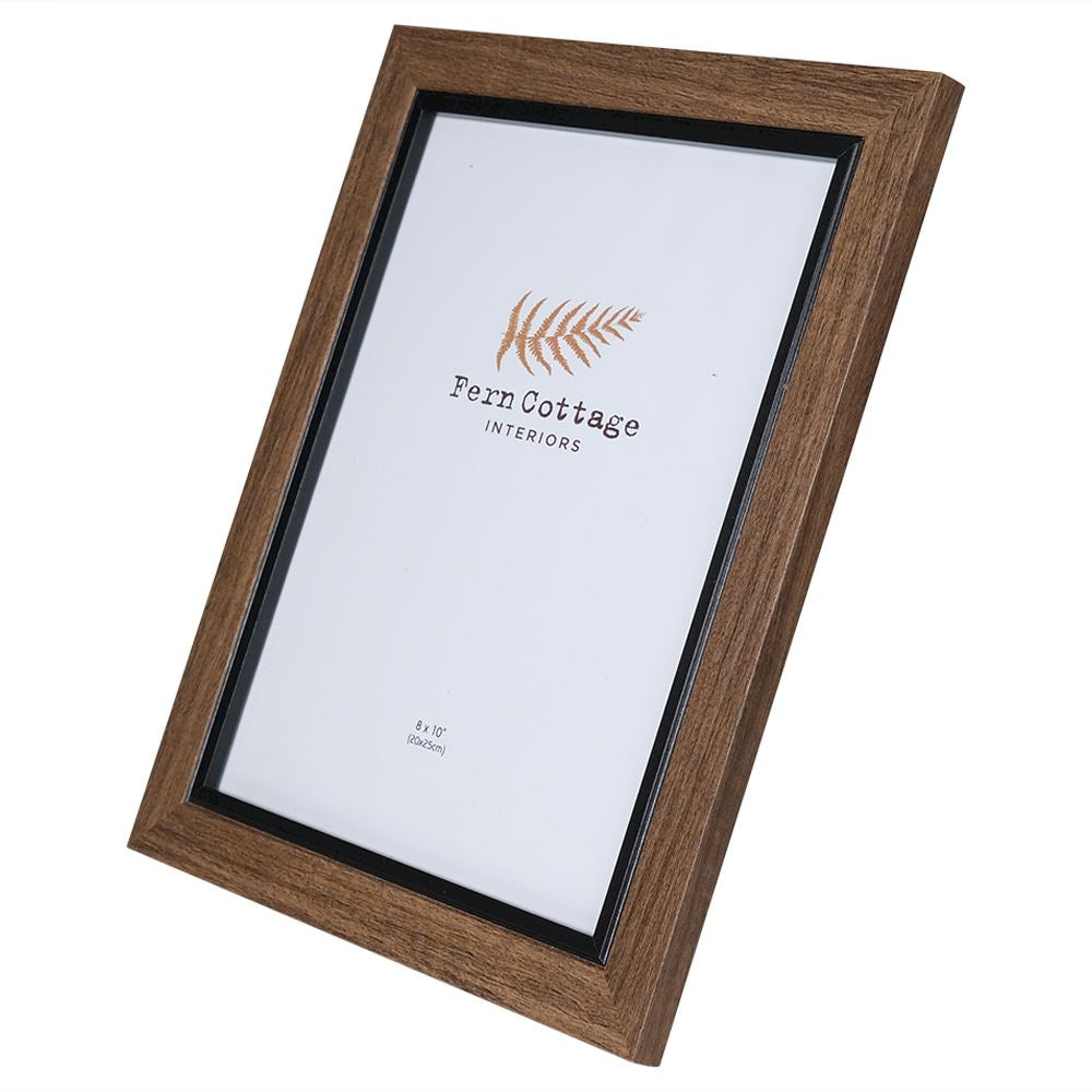 Fern Cottage Photo Frame - Wood with Black Inlay