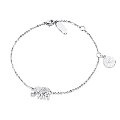 Newbridge Silverware Bracelet - Elephant Charm - Gold/Silver Plated