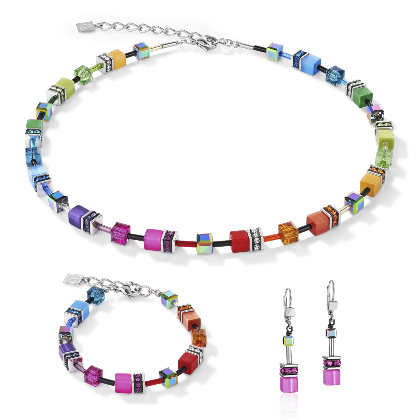 Coeur De Lion - GeoCUBE® Iconic - Multicolour Rainbow Bracelet