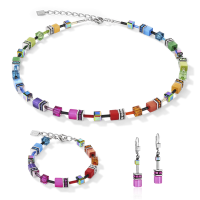 Coeur De Lion - GeoCUBE® Iconic - Multicolour Rainbow Necklace