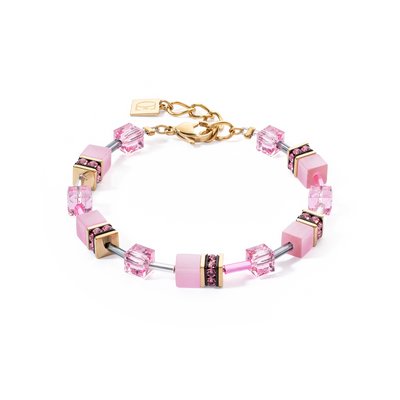 Coeur De Lion - GeoCUBE® Iconic - Mono Gold Pink Bracelet