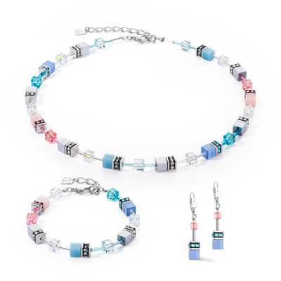 Coeur De Lion - GeoCUBE® Iconic - Blue Pink Necklace
