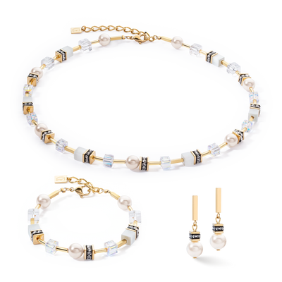 Coeur De Lion - GeoCUBE® Iconic - Pearl Mix Gold/White Bracelet
