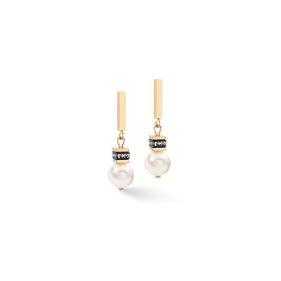 Coeur De Lion - GeoCUBE® Iconic - Pearl Mix Gold/White Earrings