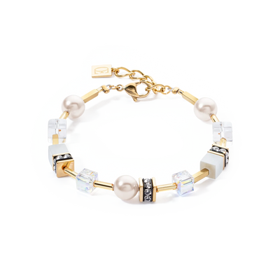 Coeur De Lion - GeoCUBE® Iconic - Pearl Mix Gold/White Bracelet