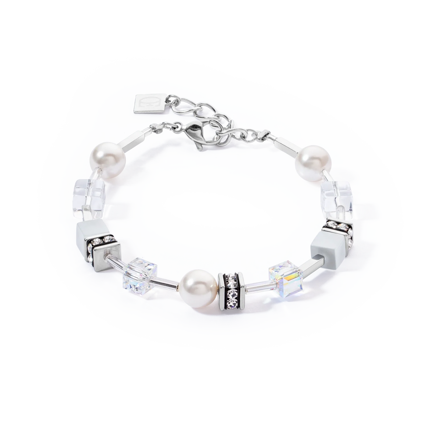Coeur De Lion - GeoCUBE® Iconic - Pearl Mix Silver/White Bracelet