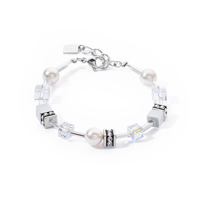 Coeur De Lion - GeoCUBE® Iconic - Pearl Mix Silver/White Bracelet