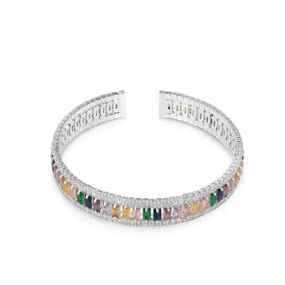 Newbridge Silverware Bracelet - Multi Coloured Stone