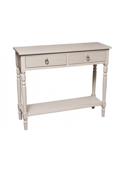 The Grange Collection Pebble Grey 2 Drawer Console Table