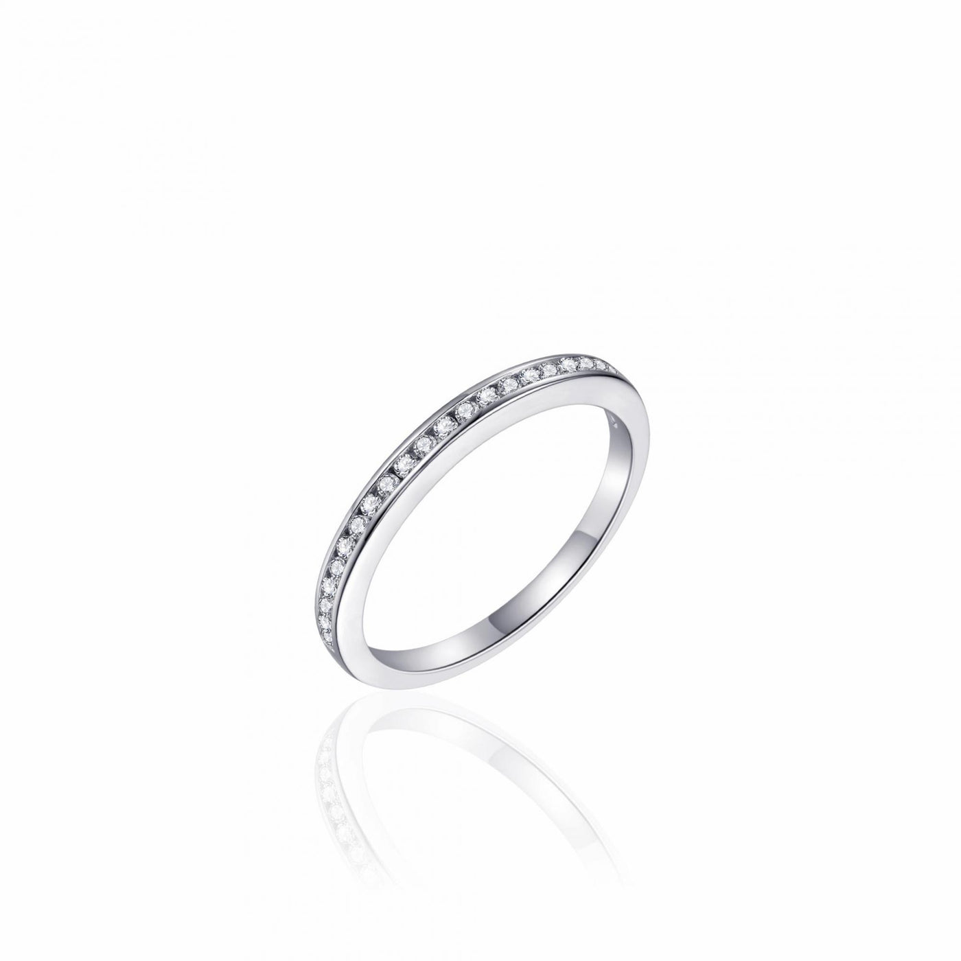 Gisser Sterling Silver Ring - Zirconia Stones Band
