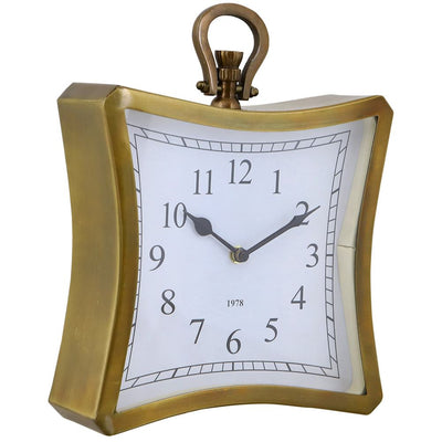 Fern Cottage Clock - Timeless Brass Contour Mantle