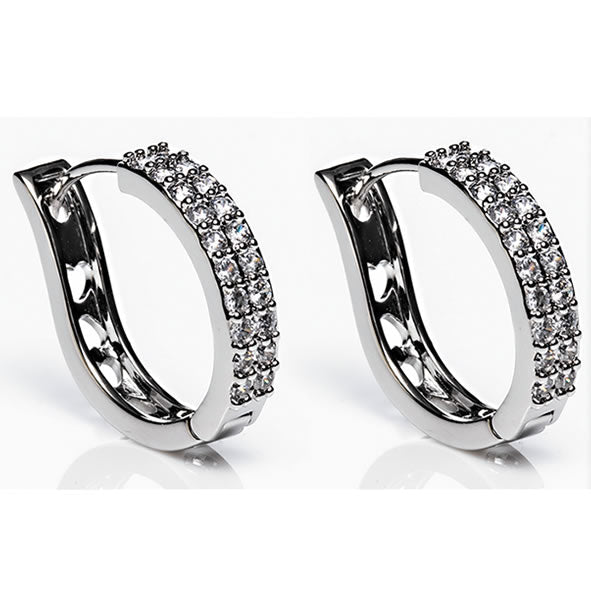 Newgrange Earrings - Small Diamanté Hoop