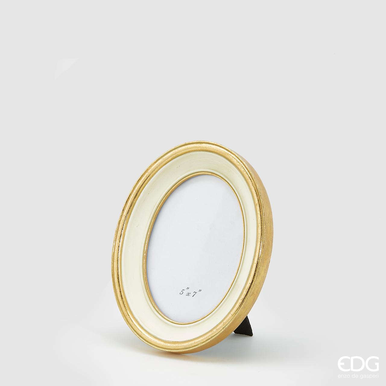 Vintage Gold & Cream Oval Photo Frame