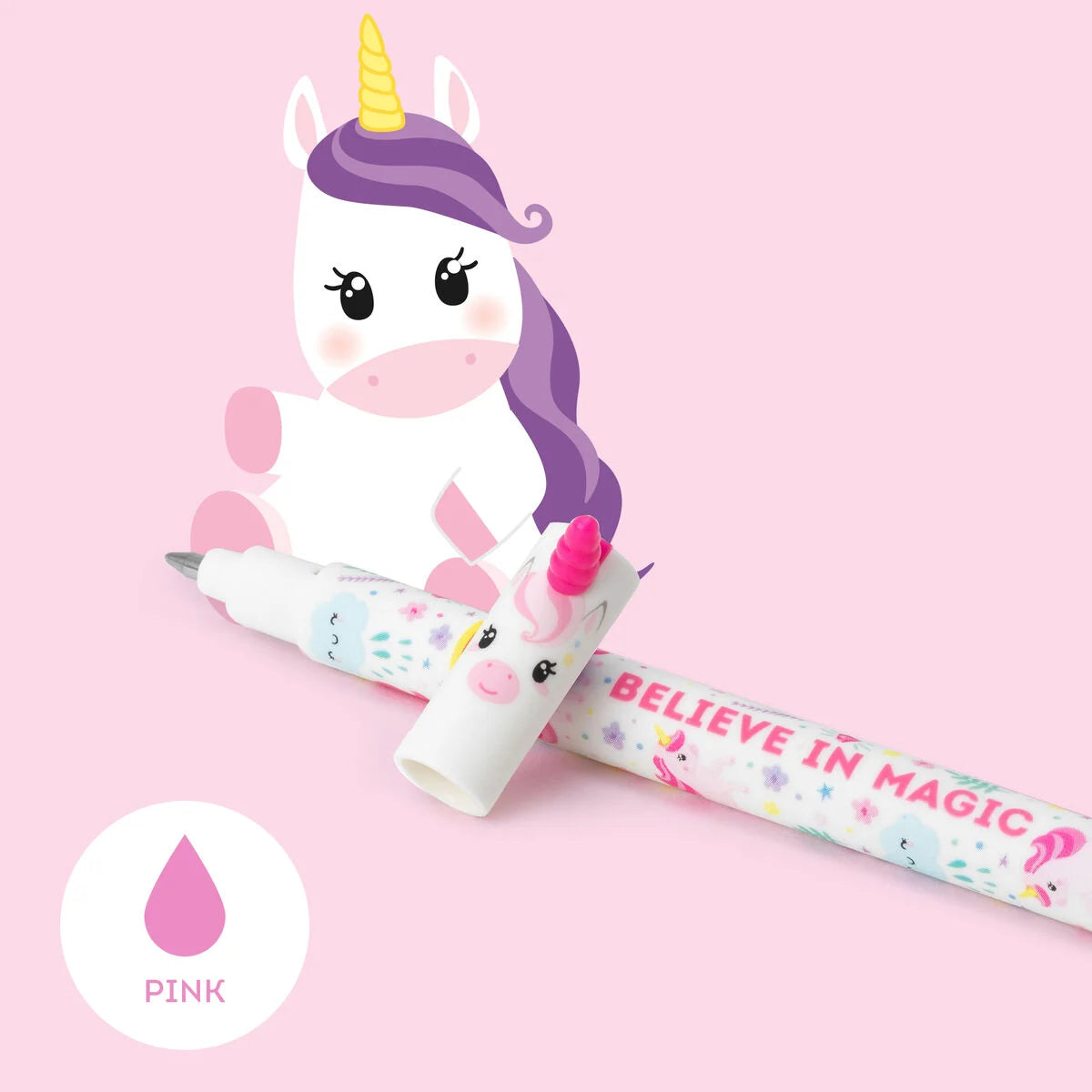 Legami Erasable Pen - Unicorn - Pink Ink