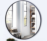 The Grange Collection Mirror - 80cm Round Black **CLICK & COLLECT ONLY**