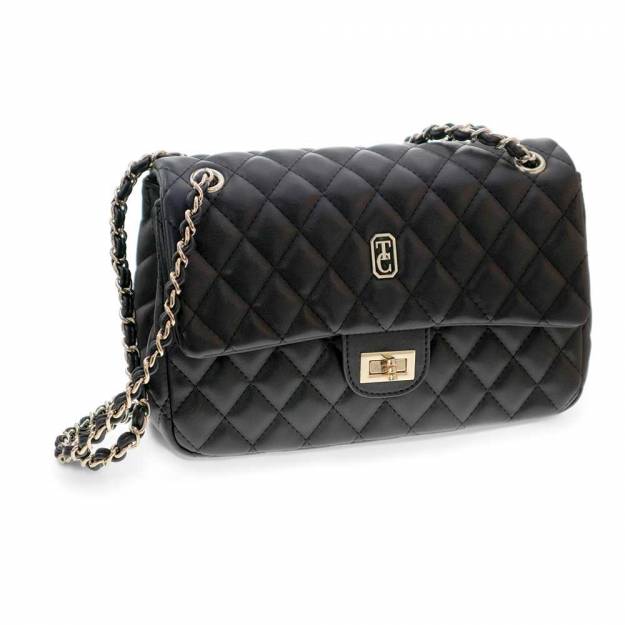 Tipperary Crystal Bag - Palermo Quilted Shoulder Black