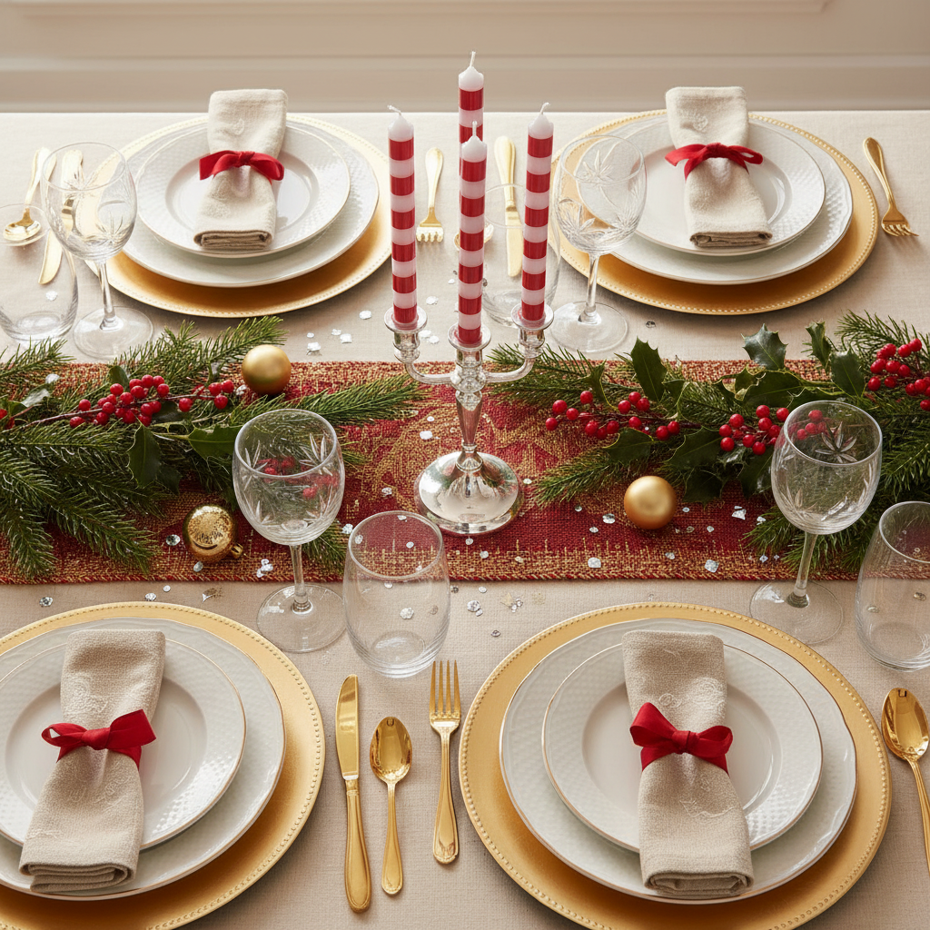 Christmas Dinner Candles