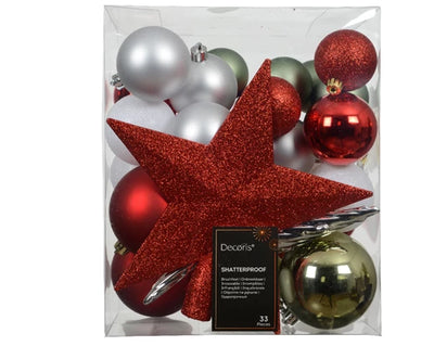 Christmas Tree Topper Collection -  Star & Baubles