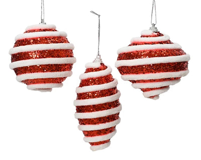 Red & White Candy Stripe Bauble