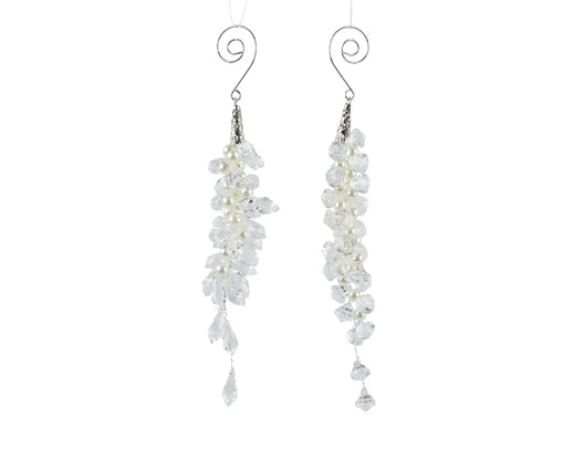 Christmas Tree Hanging Decoration - Clear Cluster Drops