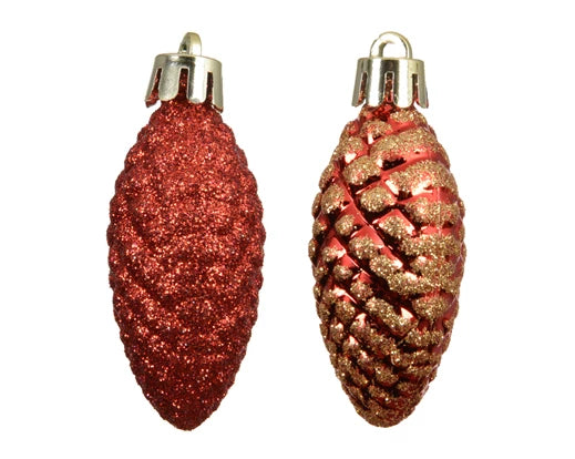 Christmas Tree Hanging Decoration - Pine Cones Set of 12