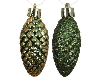 Christmas Tree Hanging Decoration - Pine Cones Set of 12