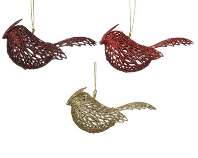 Christmas Bird - Glitter Christmas Tree Decoration