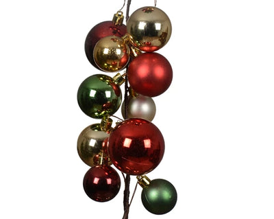 Christmas Garland - Red & Gold Bauble