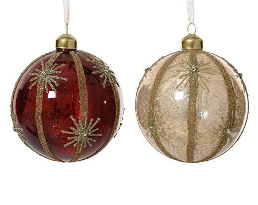 Glass Christmas Tree Hanging Decoration - Vintage Bauble **CLICK & COLLECT ONLY**
