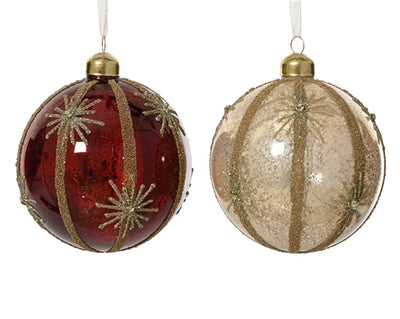 Glass Christmas Tree Hanging Decoration - Vintage Bauble **CLICK & COLLECT ONLY**