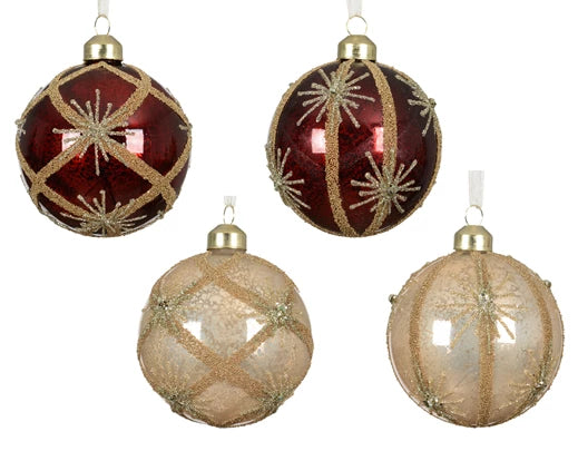 Glass Christmas Tree Hanging Decoration - Vinatge Bauble **CLICK & COLLECT ONLY**