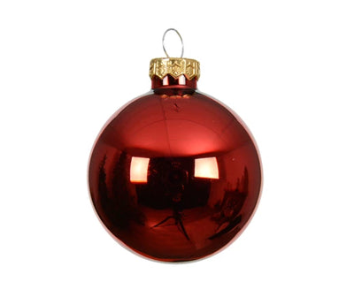 Glass Christmas Tree Hanging Decoration - Shiny Bauble Collection **Click & Collect Only**