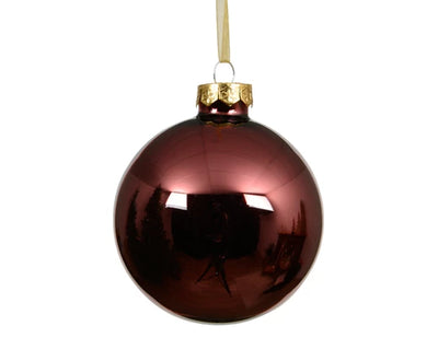 Glass Christmas Tree Hanging Decoration - Shiny Bauble Collection **Click & Collect Only**