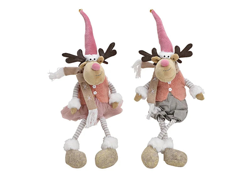 Christmas Shelf Sitter - Pink Moose 2 assorted