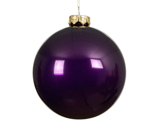 Glass Christmas Tree Hanging Decoration - Shiny Bauble Collection **Click & Collect Only**