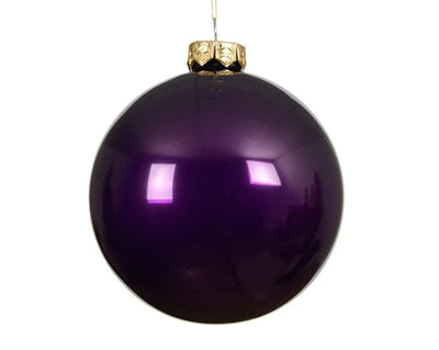 Glass Christmas Tree Hanging Decoration - Shiny Bauble Collection **Click & Collect Only**