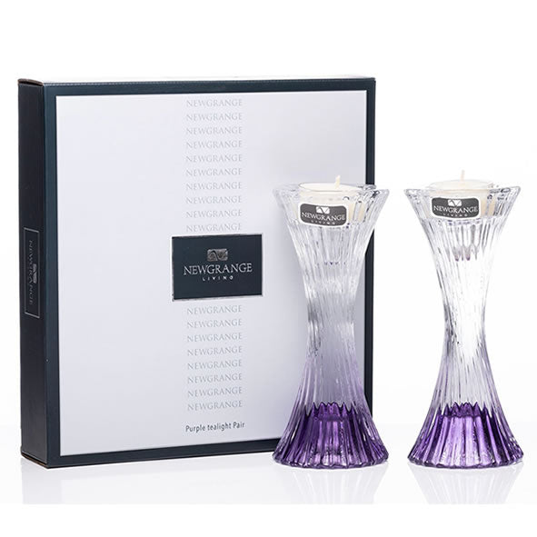 Newgrange Living Mauve Pair TeaLight Holder