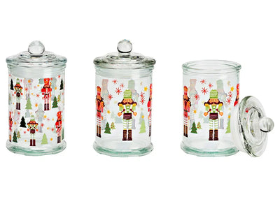 Nutcracker Glass Storage Jar