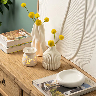 Ceramic Oil Burner - Bird & Flowers