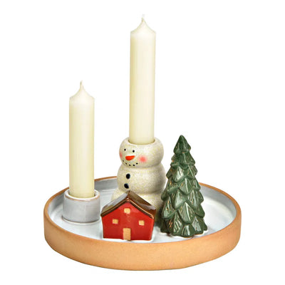 Christmas Candle Holder - Snowman/ Santa Claus