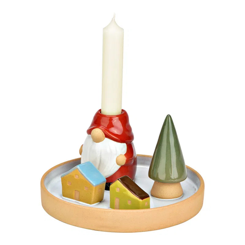 Christmas Candle Holder - Snowman/ Santa Claus