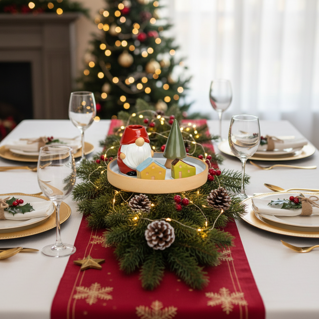 Christmas Candle Holder - Snowman/ Santa Claus