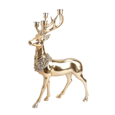Christmas Candle Holder - Secret Christmas Gold Reindeer Collection