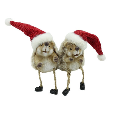 Christmas Ornaments - Secret Christmas Hedgehog Shelf Sitters