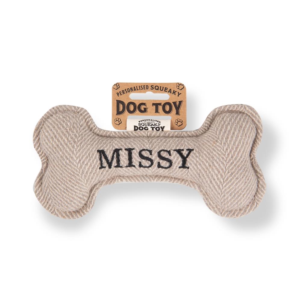 Personalised Squeaky Dog Toys - Names