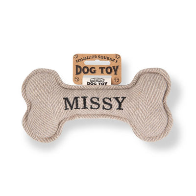 Personalised Squeaky Dog Toys - Names
