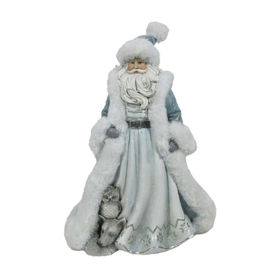Christmas Figurine - Secret Christmas Frost Blue Santa Claus