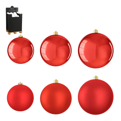 Christmas Tree Hanging Decoration - Oversized Matt/Shiny Baubles