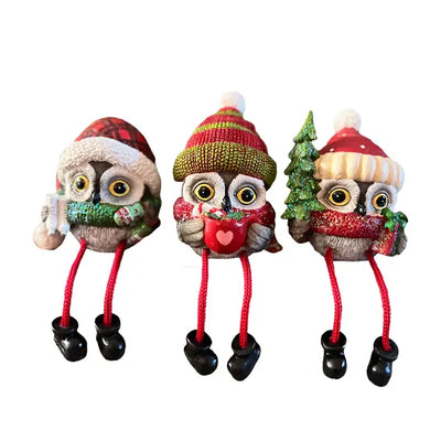 Christmas Ornaments - Secret Christmas Owl Shelf Sitters